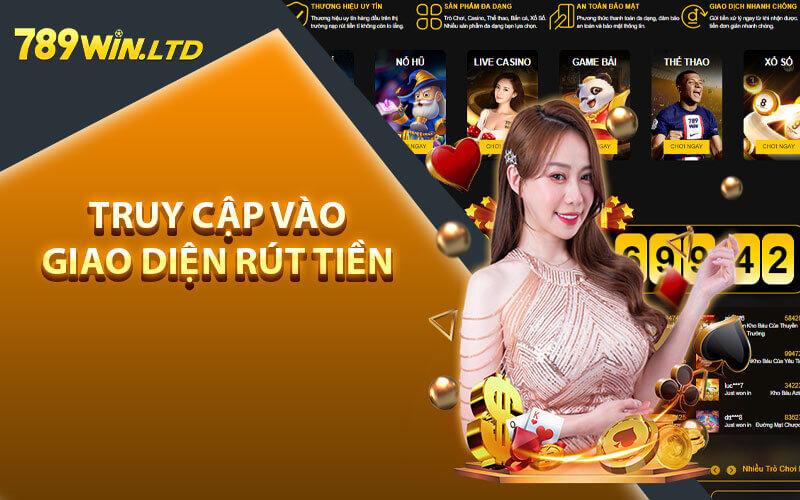 Truy cập vào giao diện rút tiền